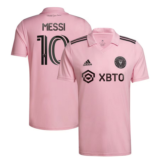 Mens Inter Miami CF Lionel Messi adidas Pink 2023 The Heart Beat Kit Replica Jersey->inter miami cf->Soccer Club Jersey